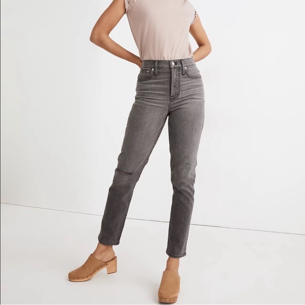 Madewell Gray Wash The Perfect Vintage High Waist Jeans